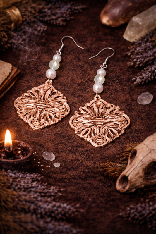 Moonveil Moonstone Earrings - Wyld Witch
