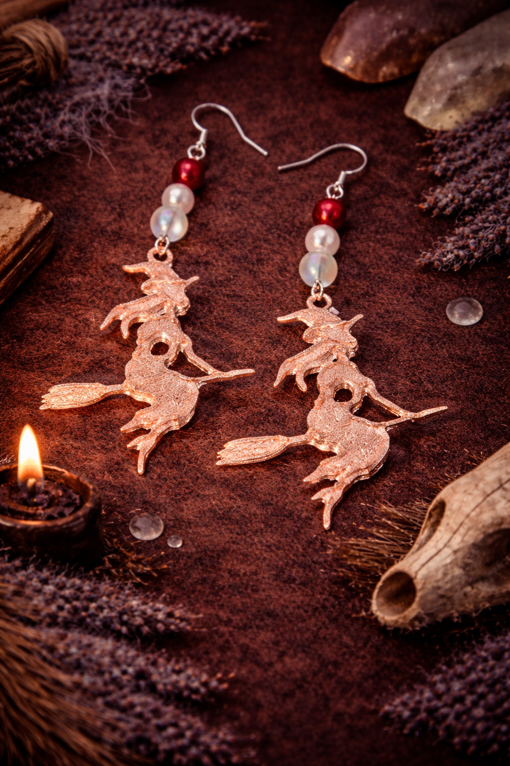 Moonflight Witch Moonstone Earrings - Wyld Witch