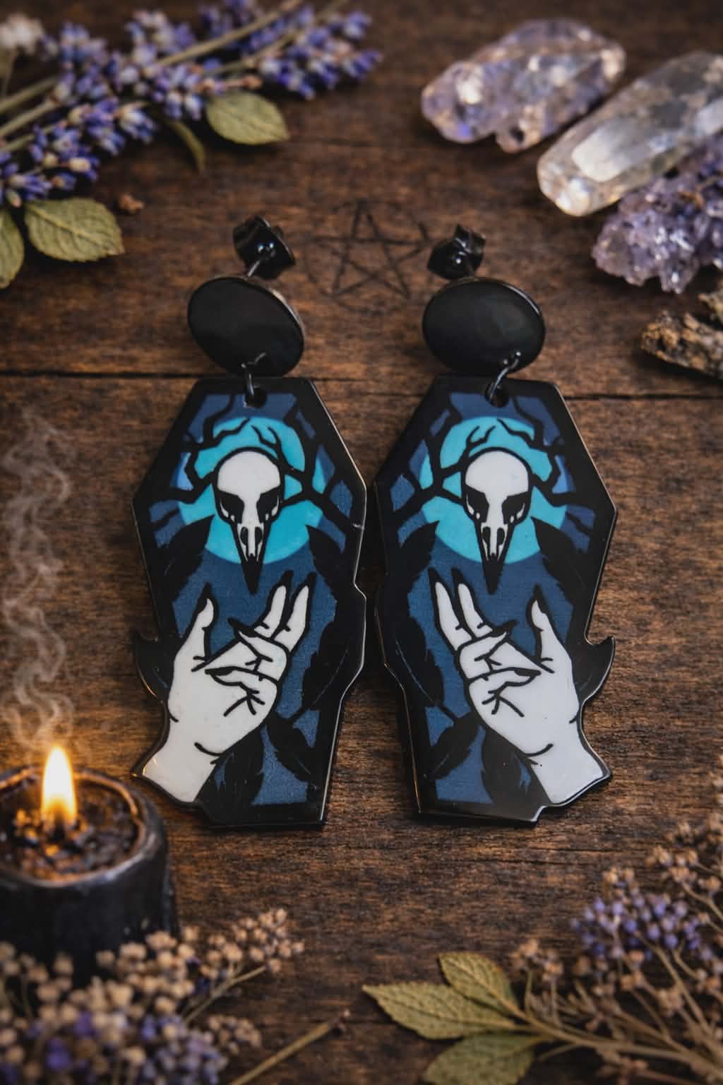 Occult Coffin earrings - Wyld Witch
