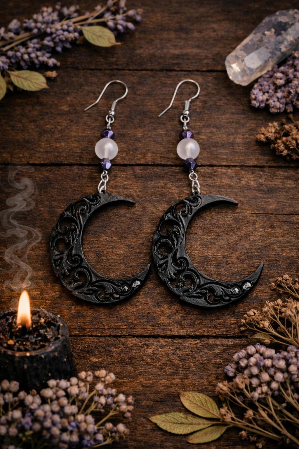 Lunar Love Crescent Earrings - Wyld Witch